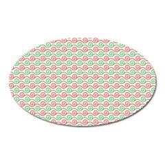 Pattern Flowers Geometric Oval Magnet by Ndabl3x