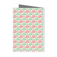 Background Pattern Leaves Texture Mini Greeting Cards (pkg Of 8) by Ndabl3x