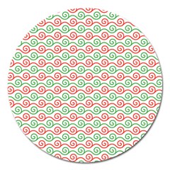 Spirals Geometric Pattern Design Magnet 5  (round) by Ndabl3x