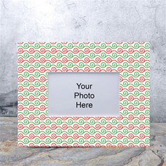 Mosaic Hexagon Honeycomb White Tabletop Photo Frame 4 x6  by Ndabl3x