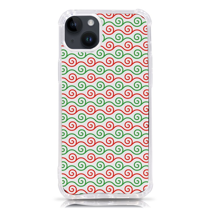 Pattern Flowers Geometric iPhone 14 Plus TPU UV Print Case