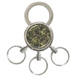 Pattern Seamless Antique Luxury 3-Ring Key Chain Front