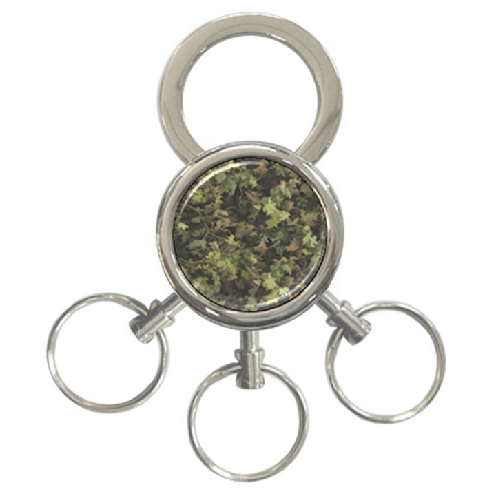 Pattern Seamless Antique Luxury 3-Ring Key Chain