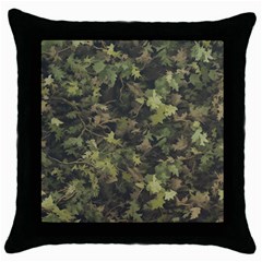 Flowers Pattern Flora Throw Pillow Case (black) by Ndabl3x