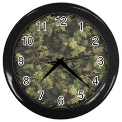 Flowers Pattern Flora Wall Clock (black) by Ndabl3x