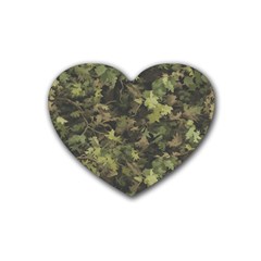 Camouflage Military Rubber Heart Coaster (4 Pack) by Ndabl3x