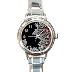 Aesthetic Outer Space Cartoon Art Round Italian Charm Watch by Bedest