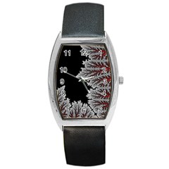 Purple Rose Retro Floral Flower Barrel Style Metal Watch by Bedest