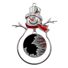 Aesthetic Outer Space Cartoon Art Metal Snowman Ornament by Bedest