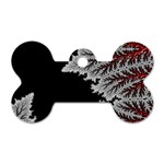 Silhouette Of Aurora Borealis Dog Tag Bone (One Side) Front