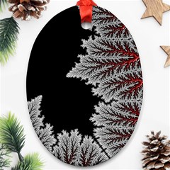 Jungle Road Hawaii Asphalt Mountains Green Ornament (oval) by Bedest