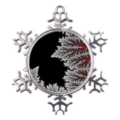 Abstract Complex Fractal Math Metal Large Snowflake Ornament by Bedest