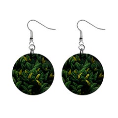 Banana leaves Mini Button Earrings