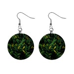 Banana leaves Mini Button Earrings Front