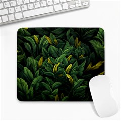 Banana leaves Large Mousepad