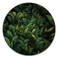 Banana leaves Magnet 5  (Round)