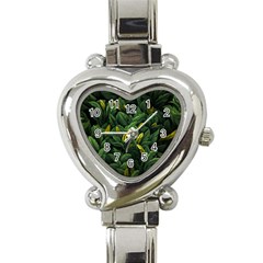 Banana leaves Heart Italian Charm Watch