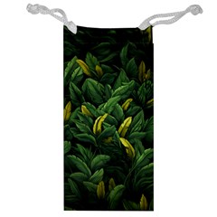 Banana Leaves Jewelry Bag by goljakoff