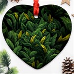 Banana leaves Heart Ornament (Two Sides) Front