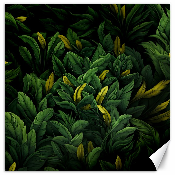 Banana leaves Canvas 12  x 12 