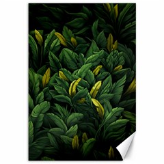 Banana leaves Canvas 12  x 18 