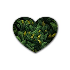 Banana leaves Rubber Coaster (Heart)