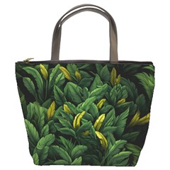 Banana Leaves Bucket Bag by goljakoff