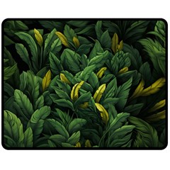 Banana leaves Fleece Blanket (Medium)