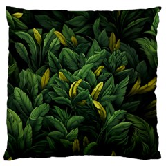 Banana leaves Large Cushion Case (One Side)