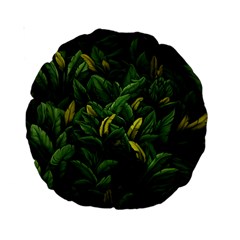 Banana leaves Standard 15  Premium Round Cushions