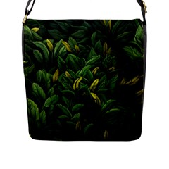 Banana leaves Flap Closure Messenger Bag (L)