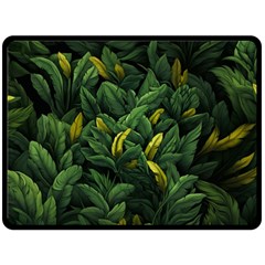 Banana Leaves Two Sides Fleece Blanket (large) by goljakoff