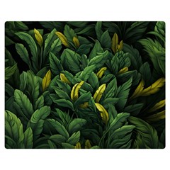 Banana leaves Two Sides Premium Plush Fleece Blanket (Medium)