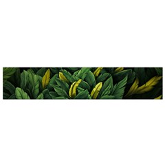 Banana leaves Small Premium Plush Fleece Scarf