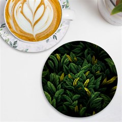 Banana leaves UV Print Round Tile Coaster