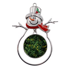 Banana leaves Metal Snowman Ornament