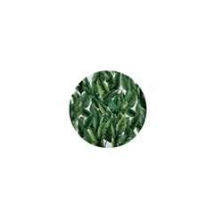 Green banana leaves 1  Mini Buttons