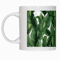 Green Banana Leaves White Mug by goljakoff