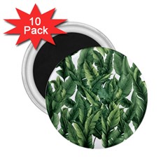 Green Banana Leaves 2 25  Magnets (10 Pack)  by goljakoff