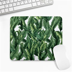 Green Banana Leaves Large Mousepad by goljakoff