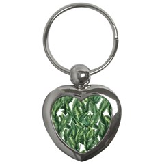 Green Banana Leaves Key Chain (heart) by goljakoff