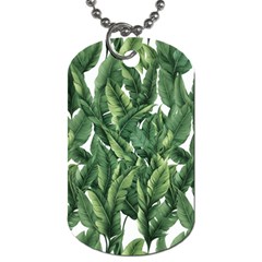 Green banana leaves Dog Tag (Two Sides)