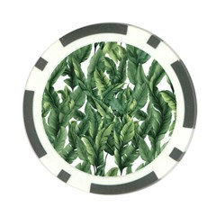 Green Banana Leaves Poker Chip Card Guard by goljakoff