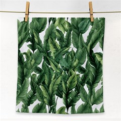 Green Banana Leaves Face Towel by goljakoff