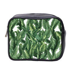 Green Banana Leaves Mini Toiletries Bag (two Sides) by goljakoff