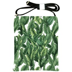 Green banana leaves Shoulder Sling Bag