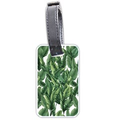 Green Banana Leaves Luggage Tag (one Side) by goljakoff