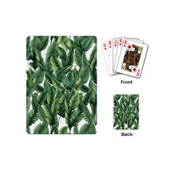 Green Banana Leaves Playing Cards Single Design (mini)