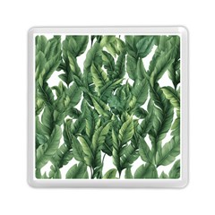 Green Banana Leaves Memory Card Reader (square) by goljakoff