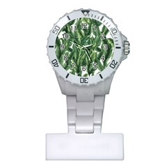 Green banana leaves Plastic Nurses Watch